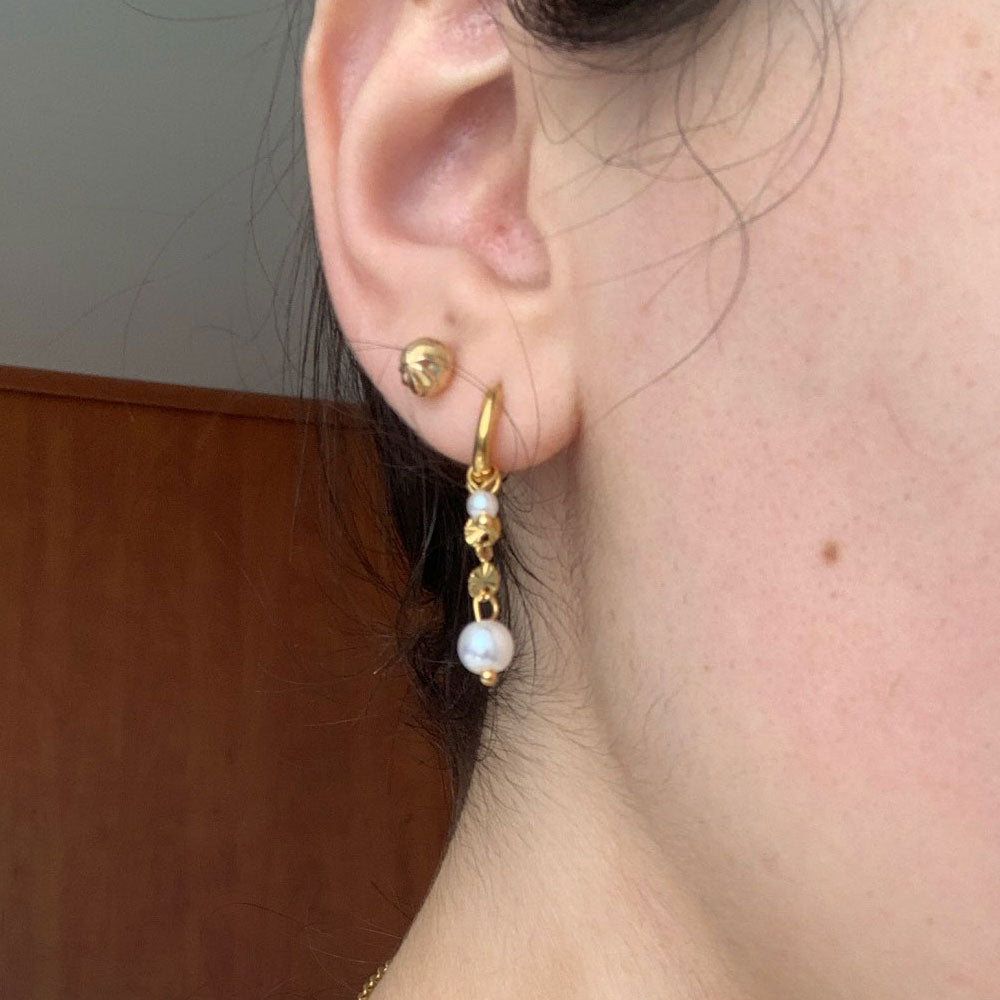 Boucles d'Oreilles Sunburst en Or 18K