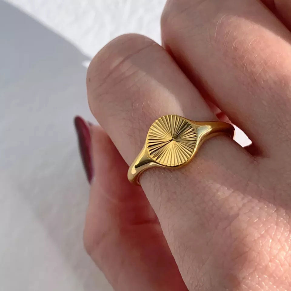 Bague Sunburst en Or 18K